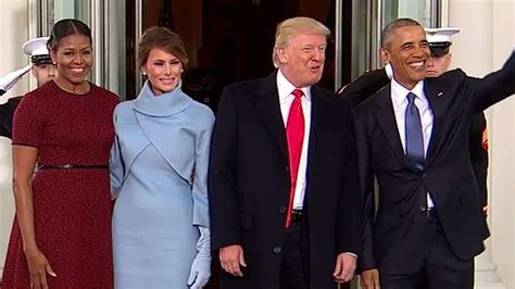 The Obamas greet the Trumps at White House - CNN Video