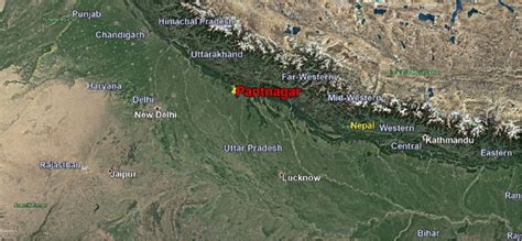 Location of Pantnagar which is situated ~225 km northeast of New Delhi ...