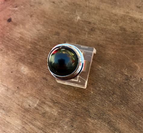 Tahitian Black Pearl Ring in Sterling Silver