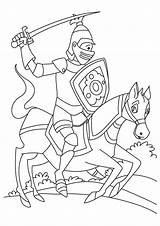Knight On A Horse Coloring Page  Free Printable Pages For Kids sketch template