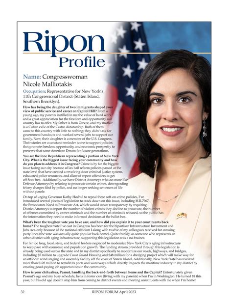 Ripon Profile of Nicole Malliotakis - The Ripon Society : The Ripon Society