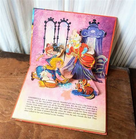 Vintage Fairy Tale Pop up Book Cinderella Colorful Paper - Etsy