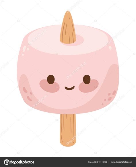 Kawaii Sweet Marshmallow Comic Character Stock Vector by ©jemastock ...