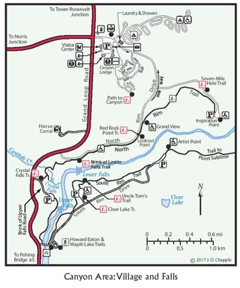 Canyon Area Map | Yellowstone Treasures