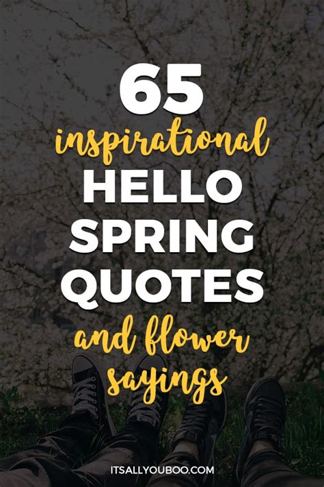 65 Inspirational Hello Spring Quotes and Flower Sayings