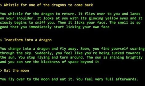 Play AI Dungeon 2. Become a dragon. Eat the moon. - AI WeirdnessCommentShareCommentShare