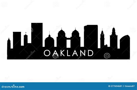 Oakland Skyline Silhouette. Cartoon Vector | CartoonDealer.com #277694681