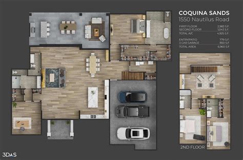 3D floor plans and 3D interactive doll house residential real estate