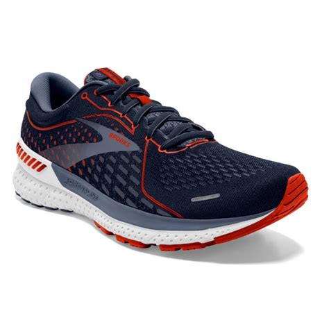 Brooks Adrenaline GTS 21 Mens Stability Road Running Shoes Navy Red ...