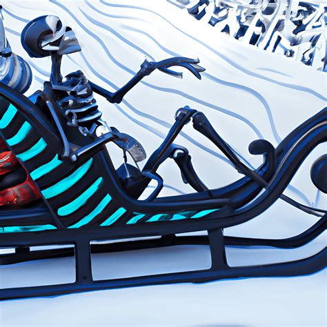 Jack Skellington Riding in a Christmas Sleigh · Creative Fabrica