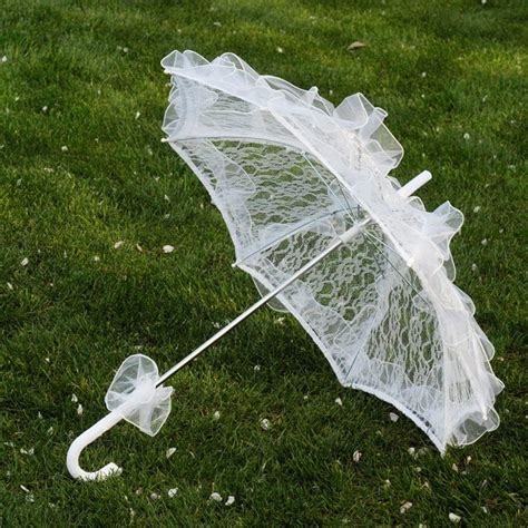 Amazon.com: Wedding Lace Parasol Umbrella,Lace Embroidery Wedding Umbrella, Bridal Party Craft ...