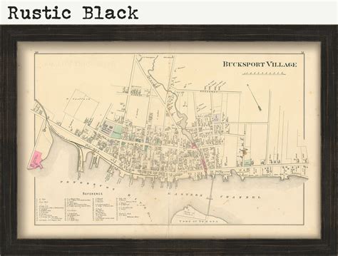 BUCKSPORT, Maine 1881 Map, Replica or Genuine Original