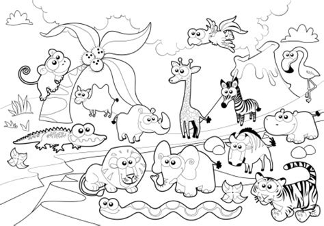 Printable Put Me In The Zoo Coloring Page