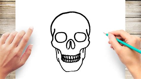 How to Draw a Simple Skull Step by Step - YouTube