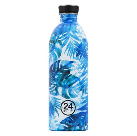 24 Bottles Urban 1000ML Water Bottle - Floral Azure - Seager Inc