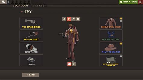 My current spy cosmetic loadout : r/TF2fashionadvice