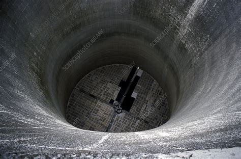 Nuclear industry, cooling tower interior - Stock Image - T170/0626 - Science Photo Library