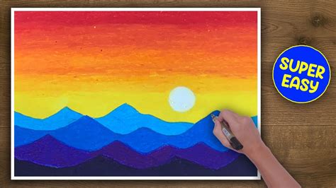 How to Draw & Colour MOUNTAIN SCENERY - Easy Step-by-Step Drawing ...