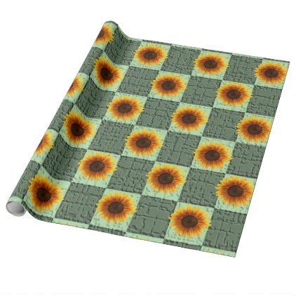 Wrapping paper Sunflower - diy cyo customize create your own ...