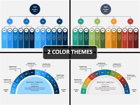 Monthly Timeline PowerPoint and Google Slides Template - PPT Slides