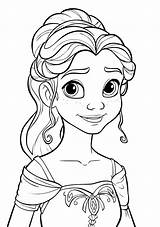Princess Tiana Coloring Pages  Page Rapunzel Elsa Tangled sketch template