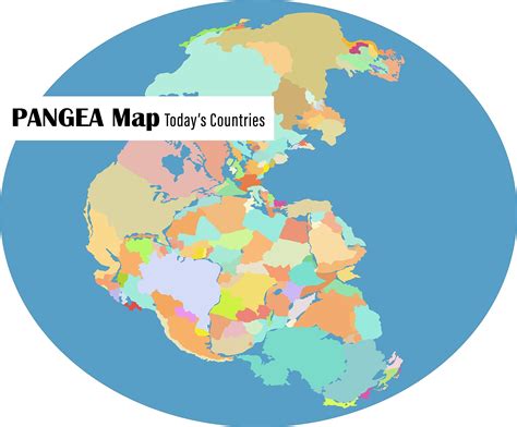 Map Of Pangea With Current International Borders Pang - vrogue.co