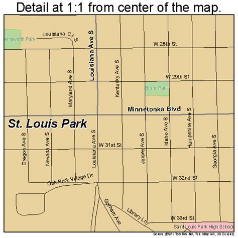 St. Louis Park Minnesota Street Map 2757220