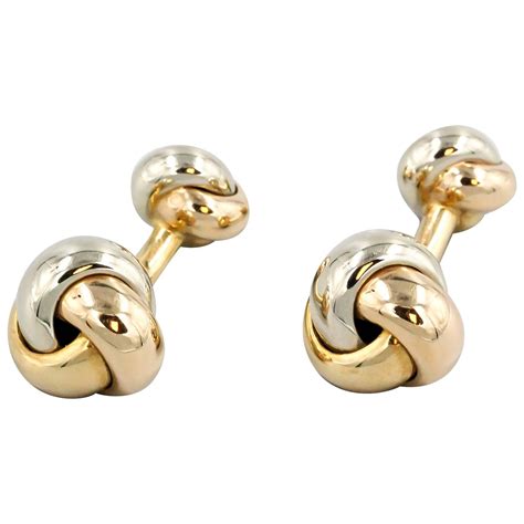 Cartier Trinity Gold Knot Cufflinks For Sale at 1stdibs