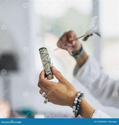 Smudging - Dried Sage Bundle Close Up Stock Photo - Image of energy ...