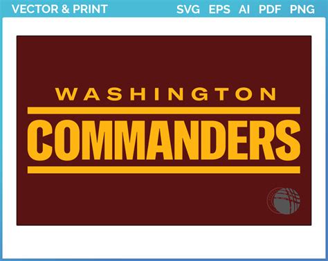 Washington Commanders - Wordmark Logo (2022) - Football Sports Vector ...