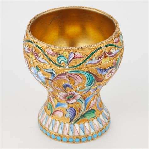 Maria Semenova Russian Enamel Silver Gilt Beaker sold at auction on ...