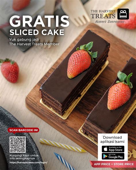 THE HARVEST Promo GRATIS SLICED CAKE dengan Gabung The Harvest Treats ...