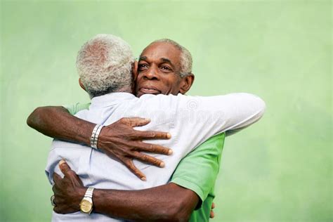 Old Friends, Two Senior African American Men Meeting And Hugging Stock Images - Image: 29669484