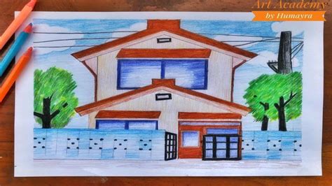 How to draw Nobita's House step by step || Doraemon cartoon #Doraemon # ...