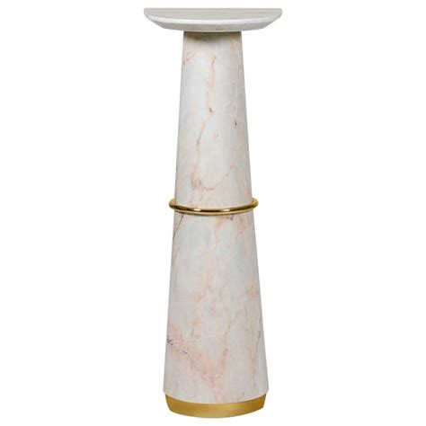 Agra Display in Estremoz Marble with Polished Brass Detail For Sale at ...