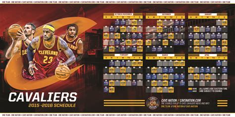 Download The Official Cavs Nation Home And Away Calendar