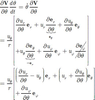 Please Make A Note: 3. The Material Derivative in Spherical Coordinates