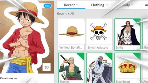 HOW TO MAKE LUFFY IN ROBLOX! (Roblox Avatar Tutorial) - YouTube