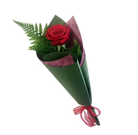 Single Rose Valentine Bouquet | Online Gift and Flowers