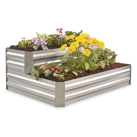 CASTLECREEK Galvanized Steel Stair Planter Box - 709185, Yard & Garden ...