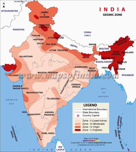 Earthquake Map Of India