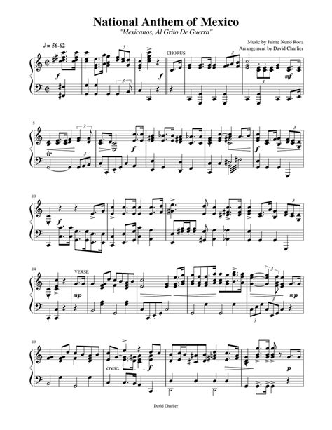 National Anthem of Mexico Sheet music for Piano (Solo) | Musescore.com