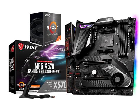 AMD RYZEN 5 5600X 6-Core 3.7 GHz (4.6 GHz Max Boost) + MSI MPG X570 ...