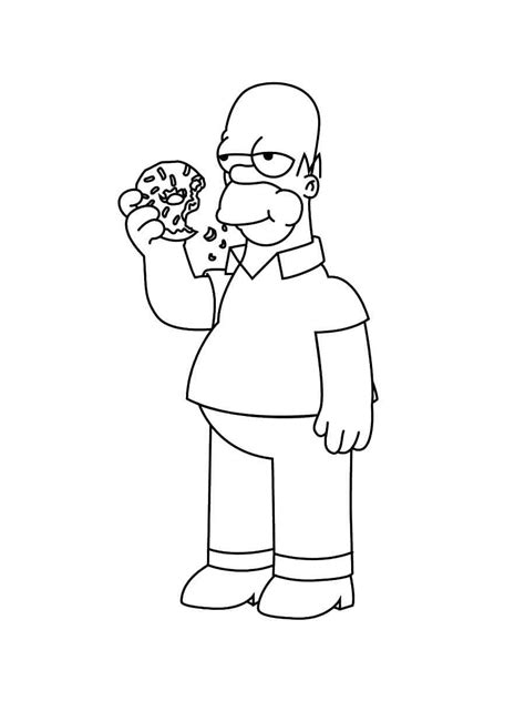Homer Simpson 17 coloring page