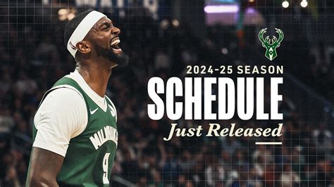 Milwaukee Bucks Announce 2024-25 Regular Season Schedule | NBA.com