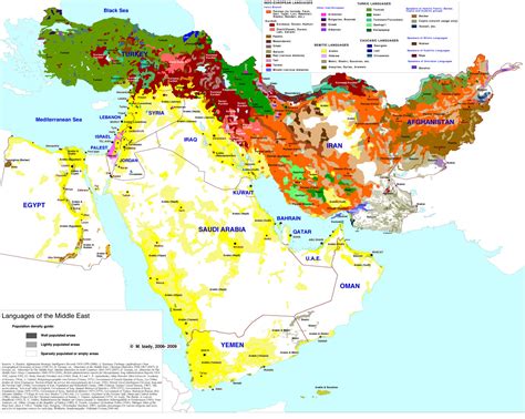 Language map of the Middle East [1600 x 1278] : r/MapPorn