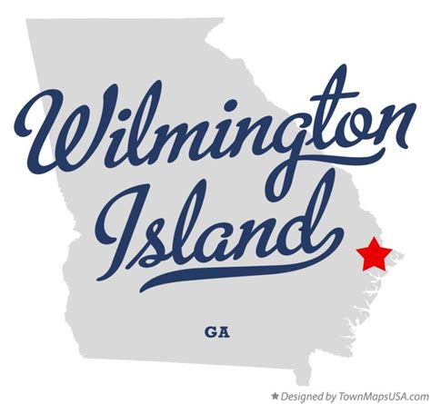 Map of Wilmington Island, GA, Georgia