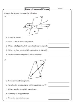 points lines planes worksheet