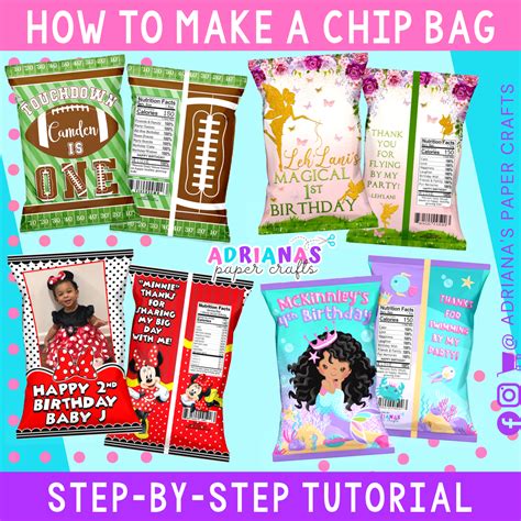 How to make a custom chip bag in 5 steps! – Adriana's Paper Crafts