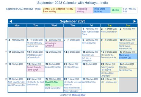 September 2023 Calendar With Holidays India, 57% OFF